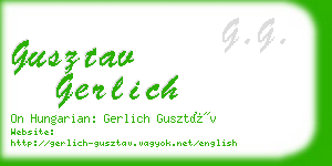 gusztav gerlich business card